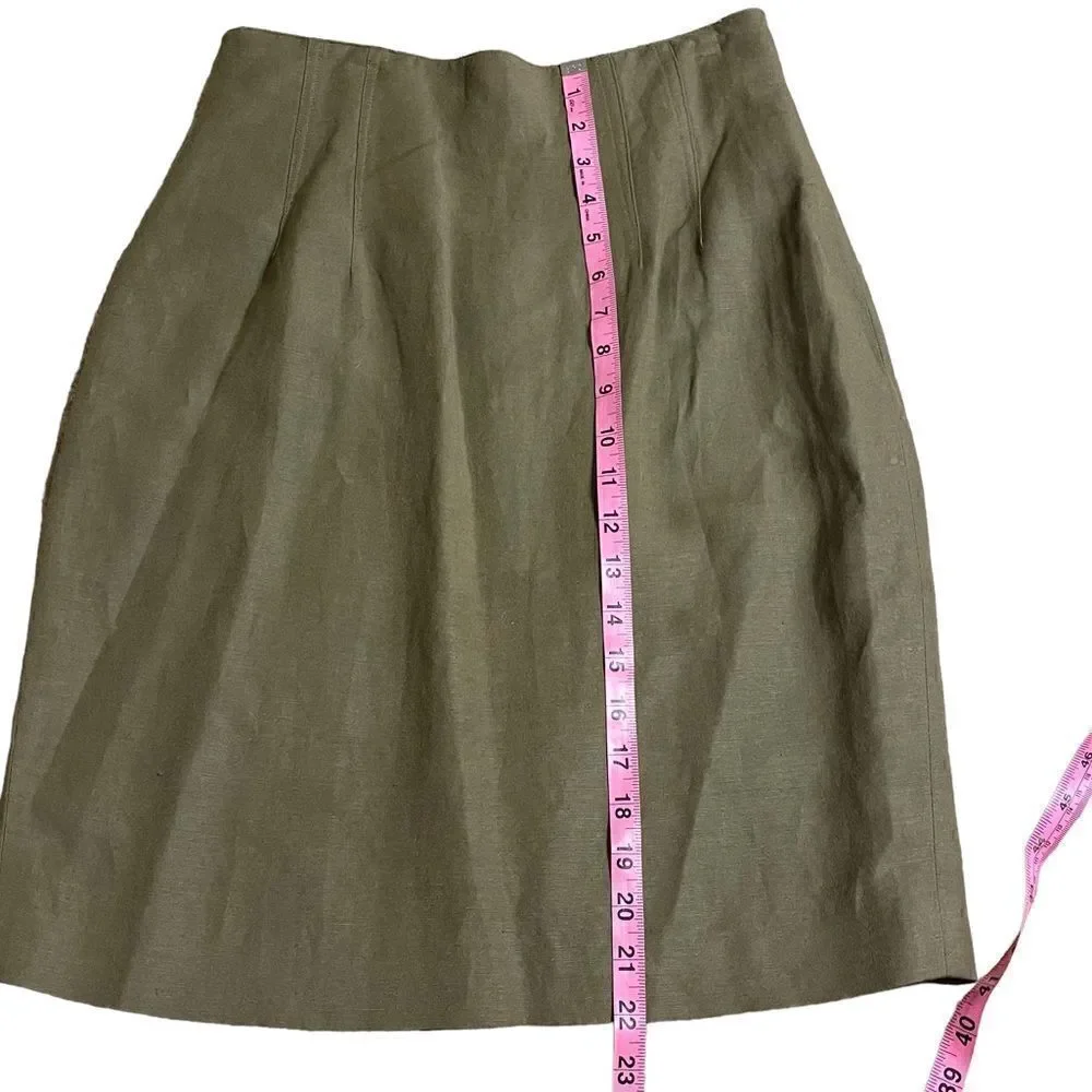Green Linen Viscose blend Skirt suit - Luciano Tempesta size 8